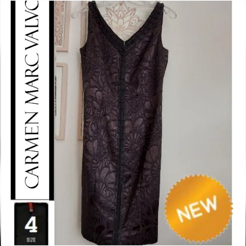 💖 2/ $20  - LBD black dress, jacquard details, NWOT, size 4